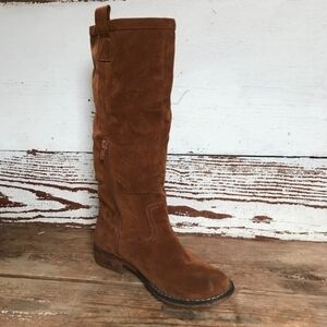 Cathy Jean Faux Suede Brown Boots 6